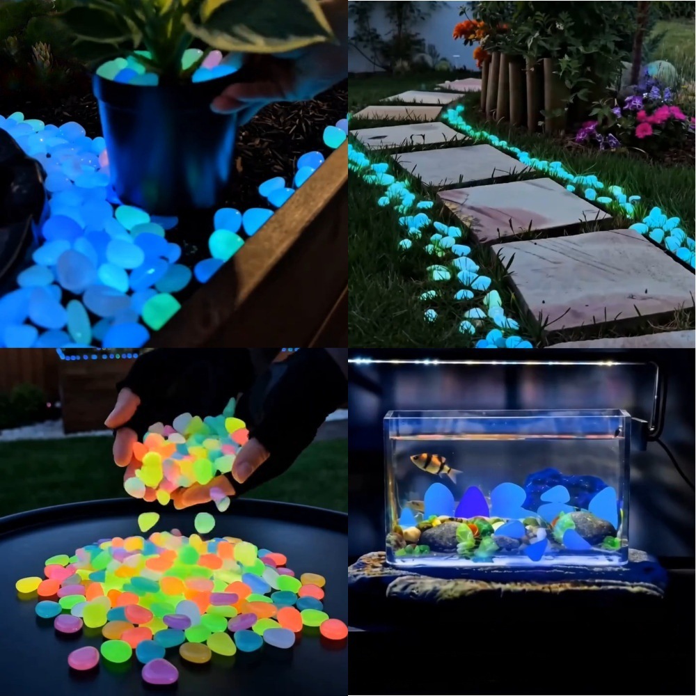 Planted Aquarium Products - Kolorowe, świecące w ciemności kamienie dekoracyjne