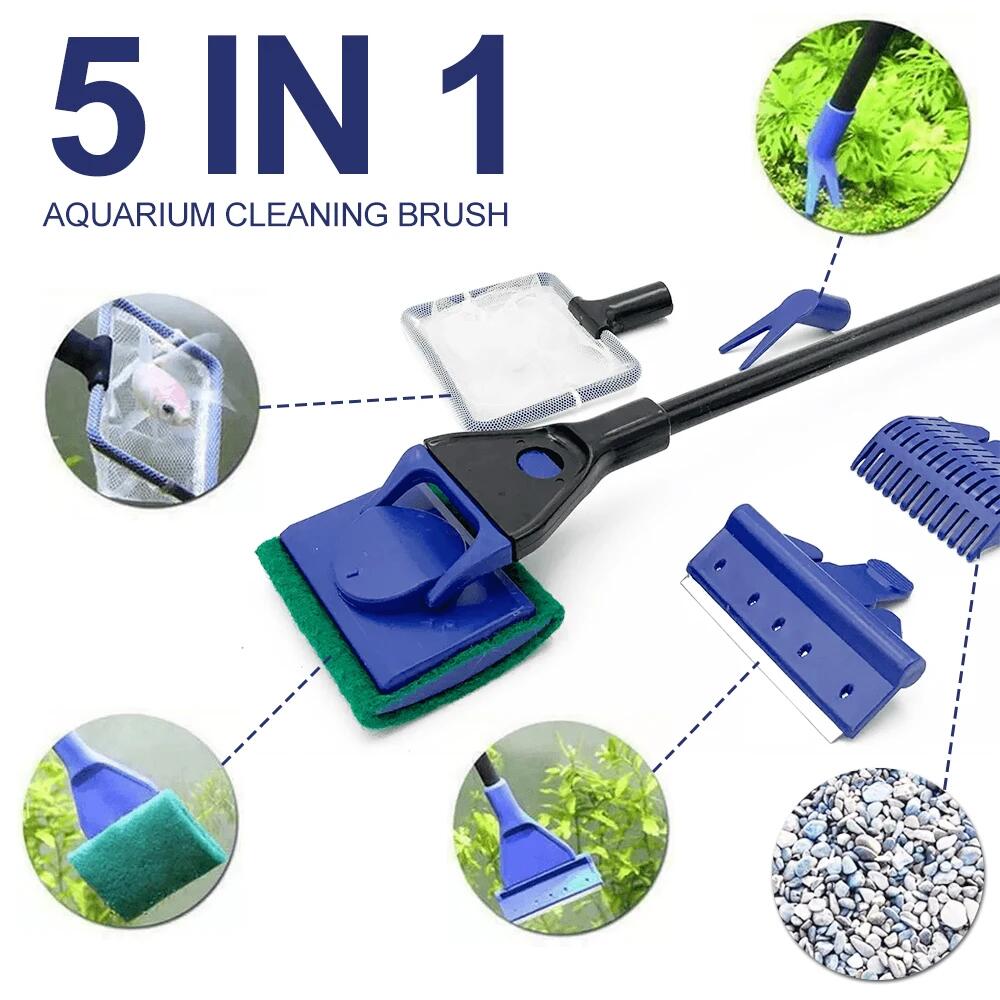 Aquarium Plant Gravel - 5w1 Narzędzie do czyszczenia akwarium Widelec