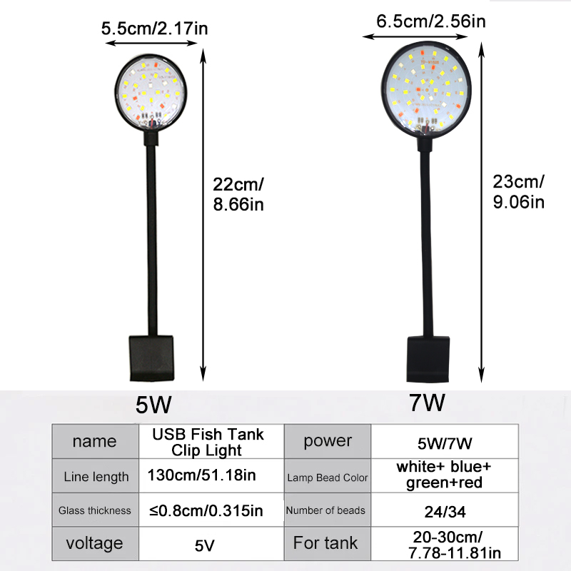 Lampa LED do akwarium USB, ośw – Aquarium Plant Nursery recenzja i cena