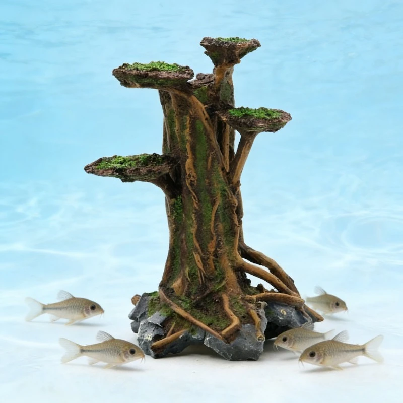 Sztuczne drzewko z mchem, deko – Planted Aquarium With Driftwood recenzja i cena
